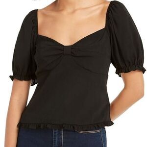 Ash & Violet Womens Knot Front Pullover Blouse
